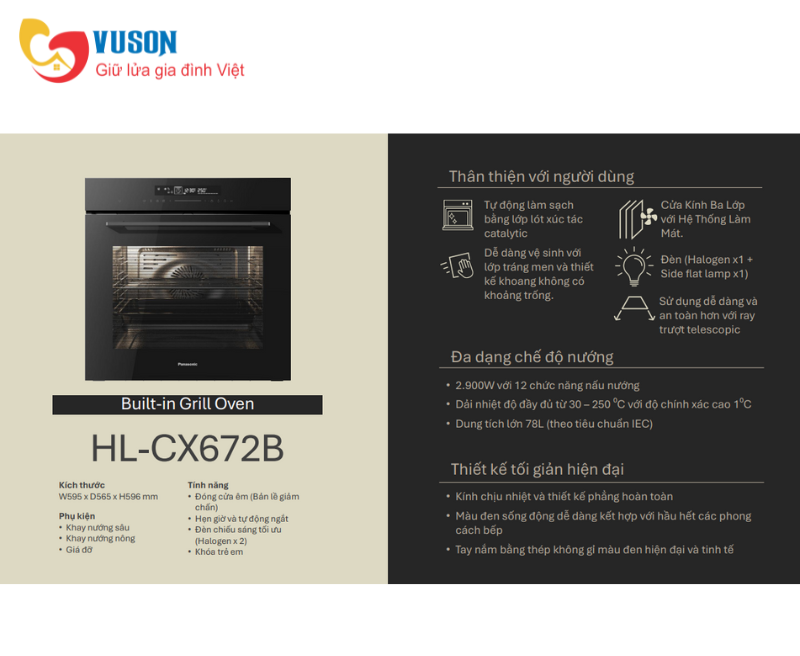 Lò nướng Panasonic HL-CX672B