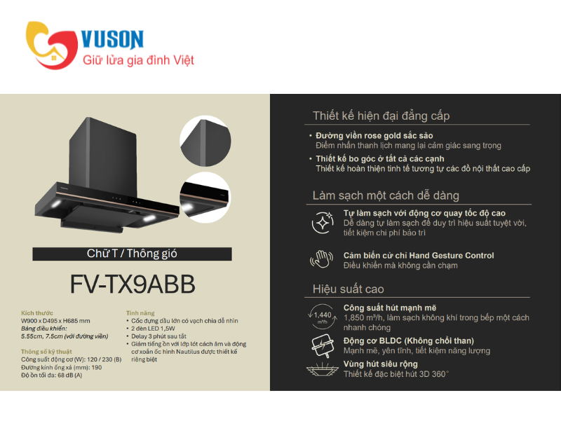 Máy hút mùi Panasonic FV-TX9ABB