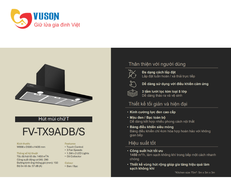 Máy hút mùi Panasonic FV-TX9ADS