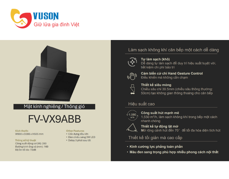 Máy hút mùi Panasonic FV-VX9ABB
