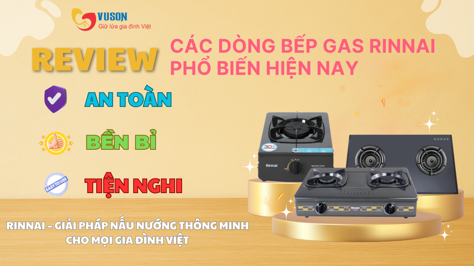 Review các dòng bếp gas Rinnai phổ biến hiện nay