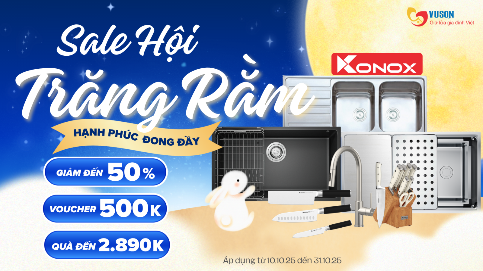 KONOX KHUYẾN MÃI THÁNG 10/2025 – NGẬP TRÀN ƯU ĐÃI TRUNG THU