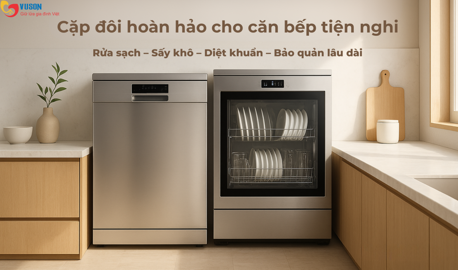 Máy rửa bát và máy sấy bát khác nhau thế nào? Chọn đúng thiết bị cho căn bếp hiện đại