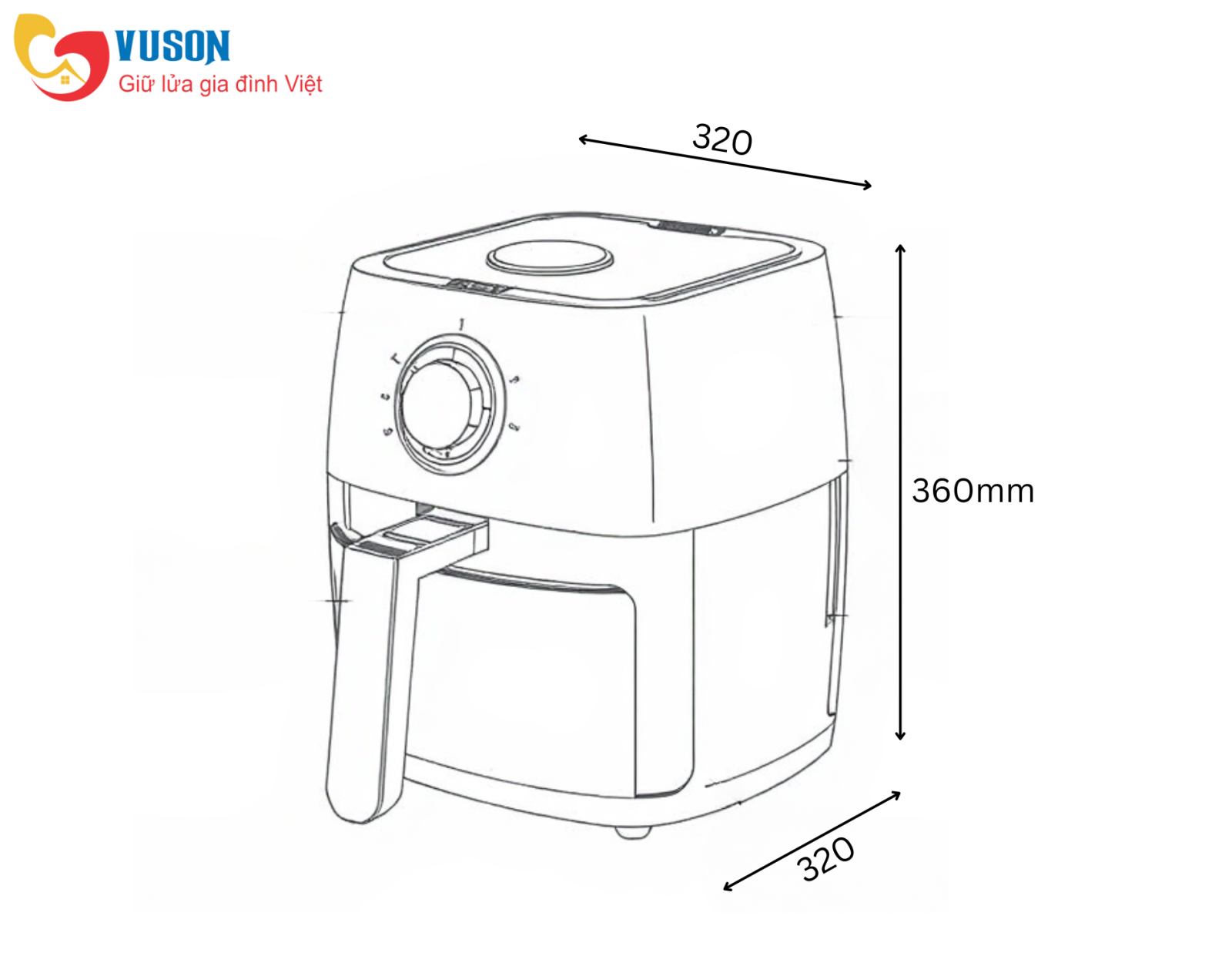 Nồi chiên không dầu Hawonkoo AFH-101
