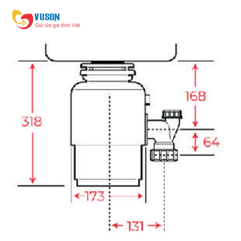 Máy hủy rác Teka TR 550