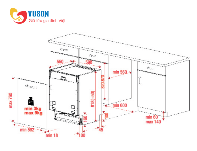 Máy rửa bát Teka DFI 46950 220 50 WH