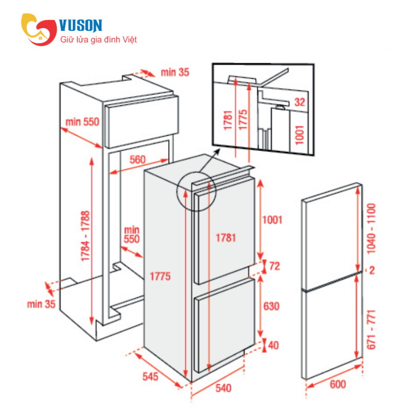 Tủ lạnh Teka CI3 350 NF