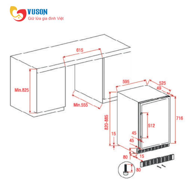 Tủ rượu Teka RVU 20046 GBK