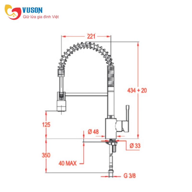 Vòi rửa Teka Maestro ARK 937
