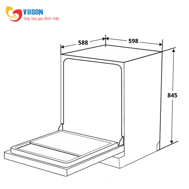Máy rửa bát Texgio TGF8817B