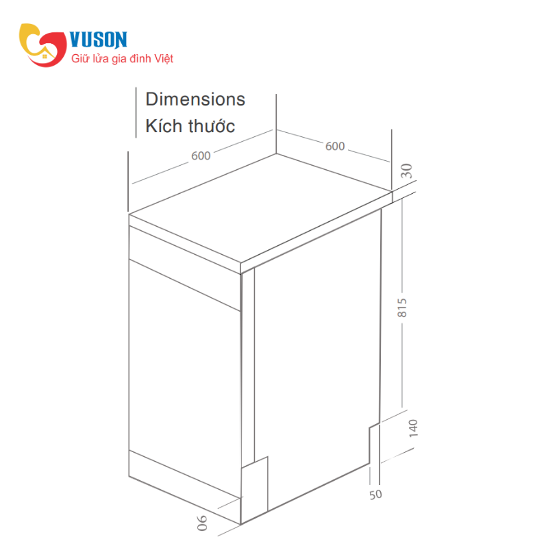 Máy rửa bát 15 bộ Lorca TA-963DWB
