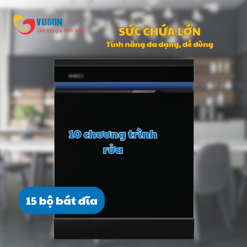 Máy rửa bát 15 bộ Lorca TA-963DWB