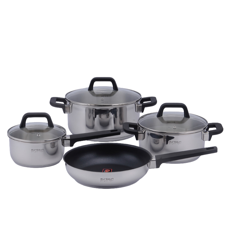 Bộ nồi chảo từ inox 4 món Eurosun MC1609-Eva