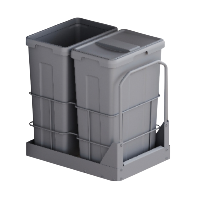 Thùng rác đôi âm tủ GrandX Waste Bin XW.D40M