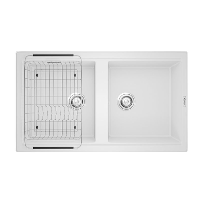 Chậu rửa bát Konox Phoenix Smart 860 – White Silver