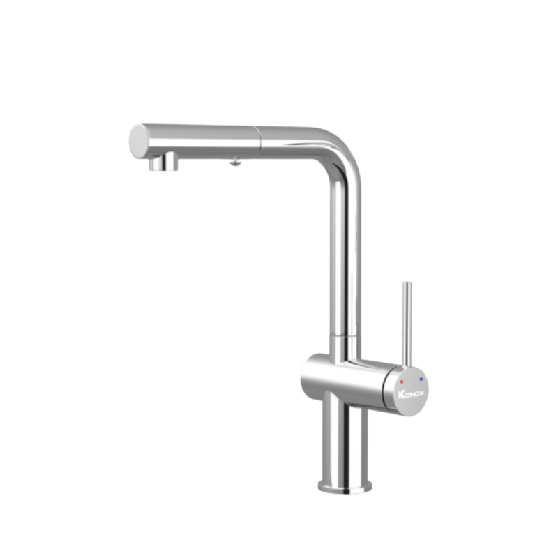 Vòi rửa bát dây rút Konox Stream Chrome