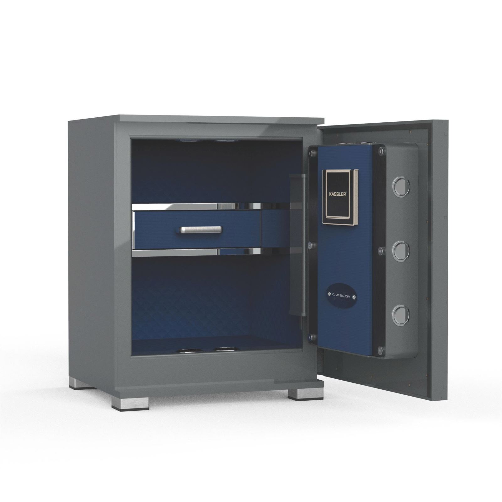 Nội thất két sắt kassler KL-85LS7 màu xám xanh