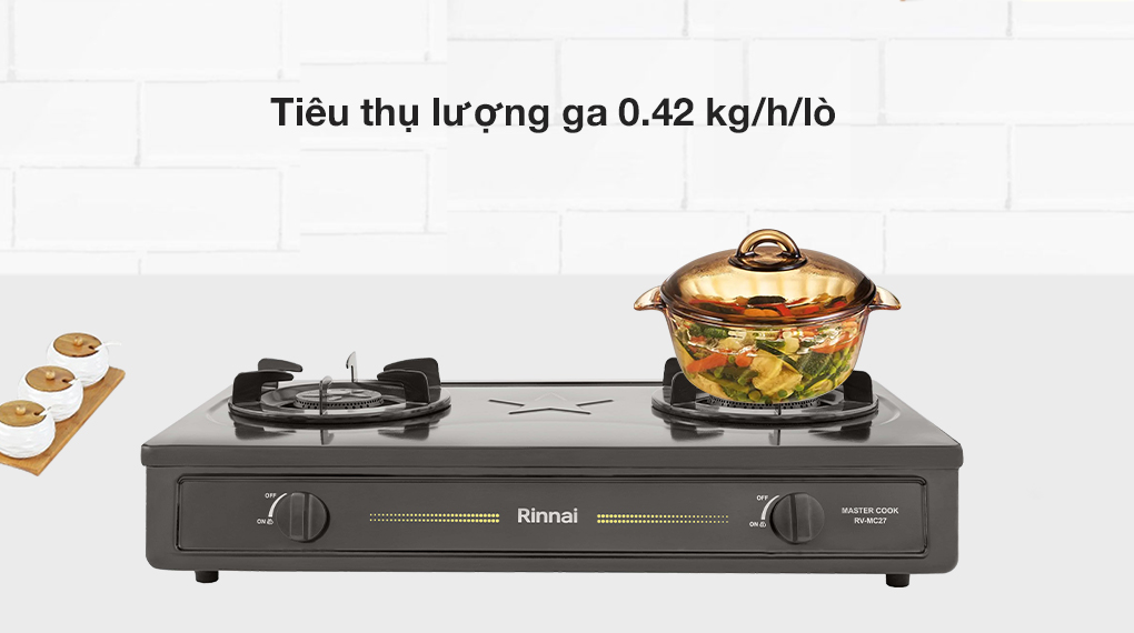 Lượng ga tiêu thụ - Bếp ga Rinnai RV-MC27BE