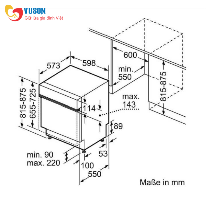 Máy rửa bát Bosch bán âm SMI6ZCS16E Serie 6