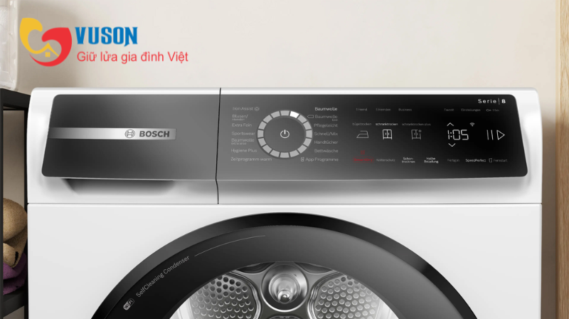 MÁY SẤY BOSCH SERIE 8 WQB246C40 HEATPUMP 9KG