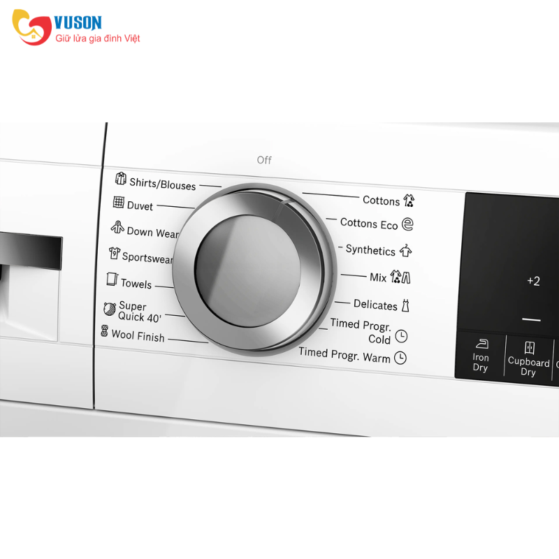 Máy sấy bơm nhiệt BOSCH WQG25302SG SERIES 6 10KG màu trắng