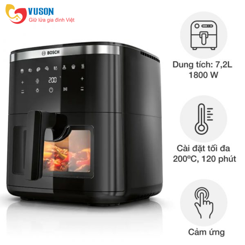 Nồi Chiên Không Dầu Bosch MAF671B0 Seri 6 7lít