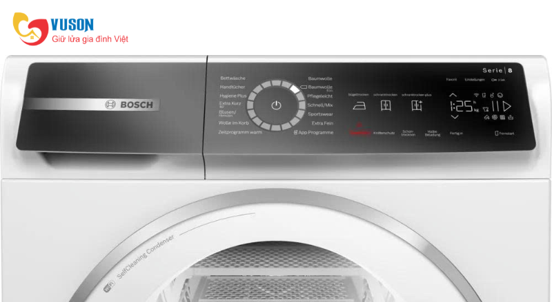 Máy sấy Bosch WQB245B90 - Series 8 - Sấy khô thông minh