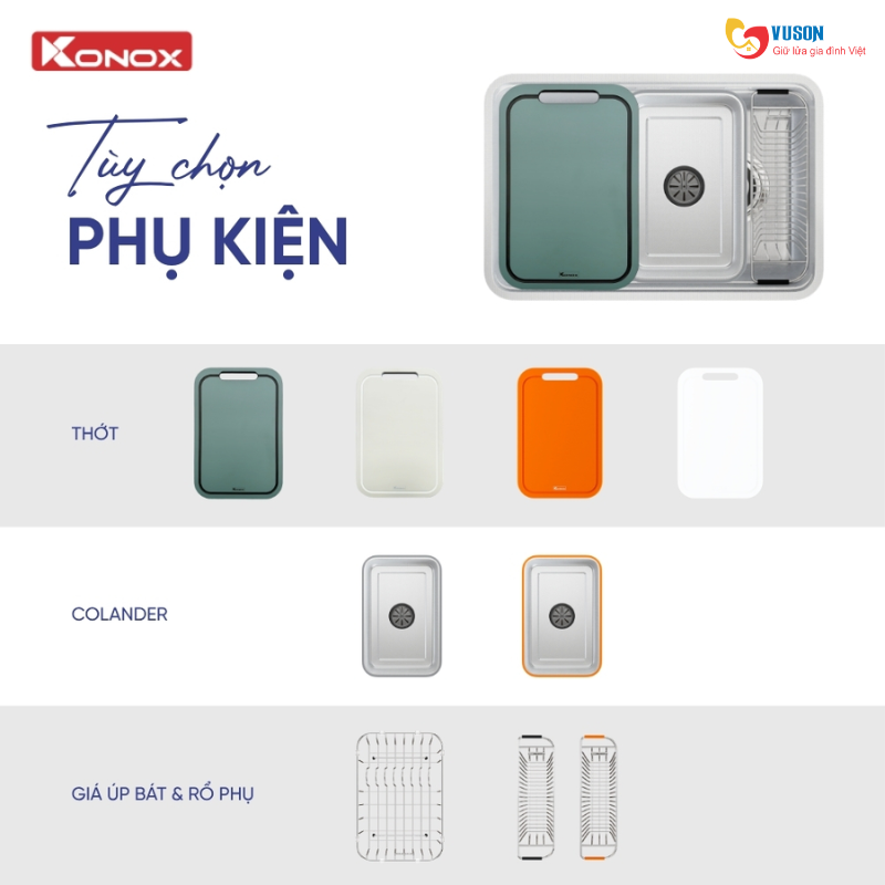 Chậu rửa bát Konox Tari Smart 7047PP