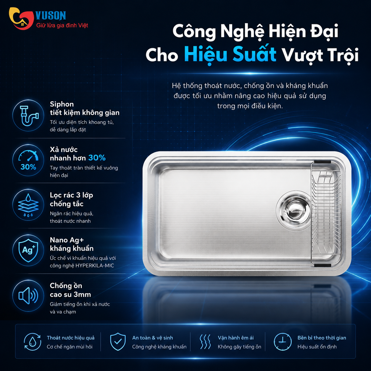 Chậu rửa bát Konox Tari Smart 8047PP