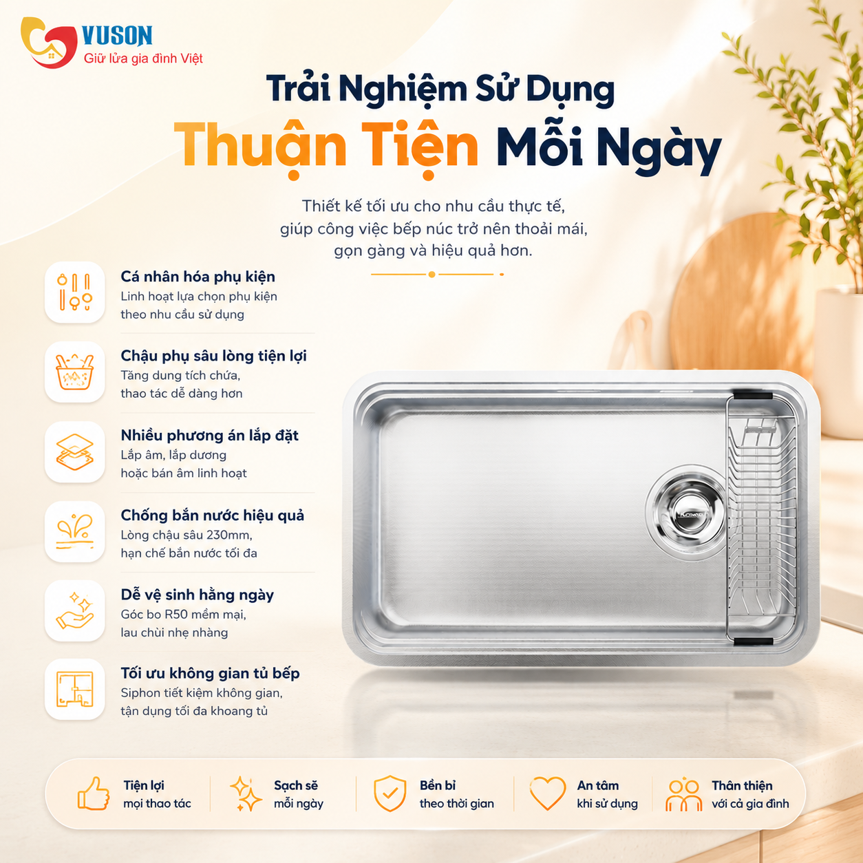 Chậu rửa bát Konox Tari Smart 8047PP
