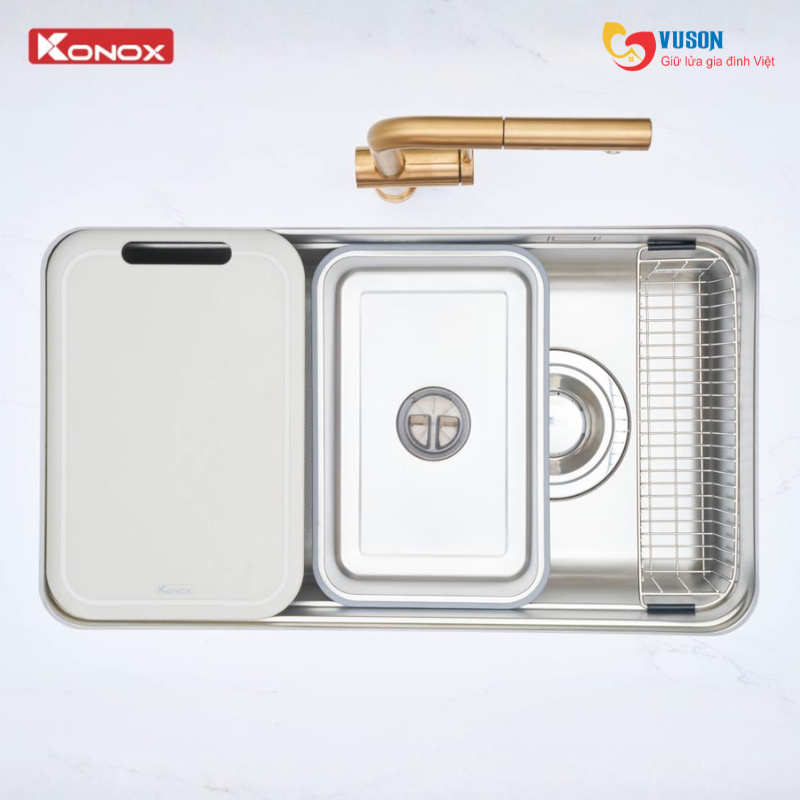 Chậu rửa bát Konox Tari Smart 8047PP