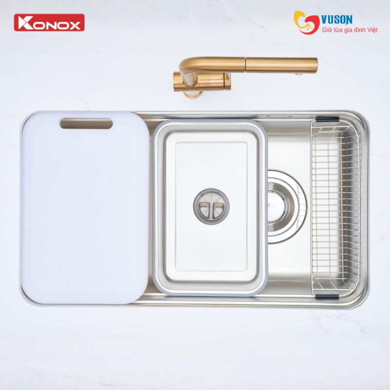 Chậu rửa bát Konox Tari Smart 8047PP