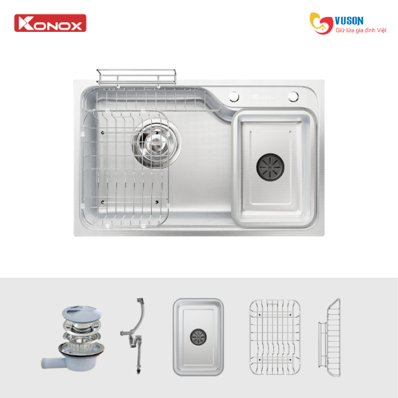 Chậu rửa bát Konox Tari Smart 8050