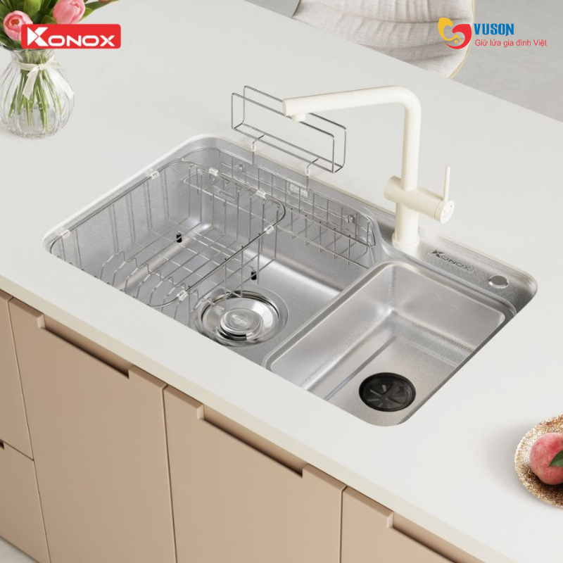 Chậu rửa bát Konox Tari Smart 8050