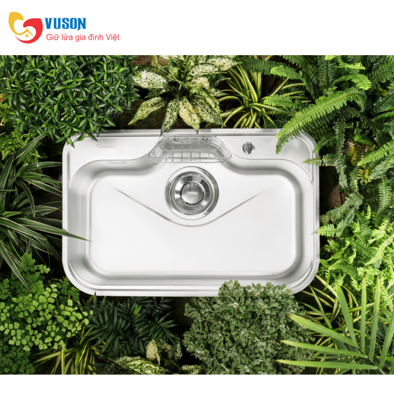 Chậu rửa bát phong cách Nhật bề mặt mịn Konox TARI 7851SM