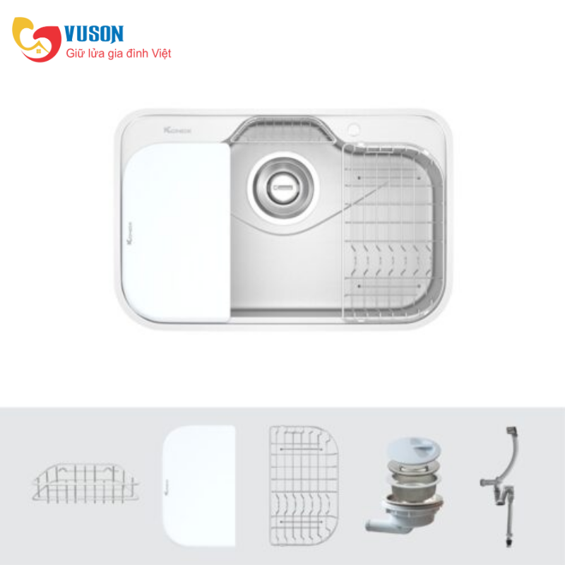 Chậu rửa bát phong cách Nhật bề mặt mịn Konox TARI 7851SM