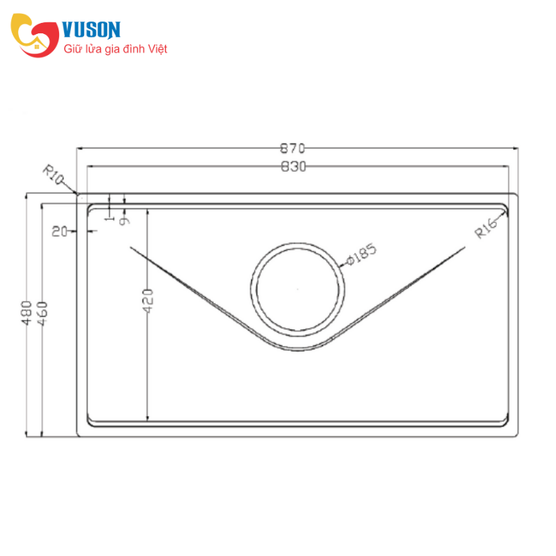 Chậu rửa bát phong cách Nhật bề mặt mịn Konox TARI 8748SM