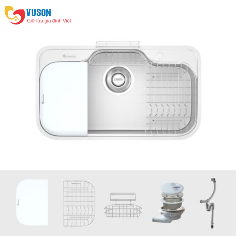 Chậu rửa bát phong cách Nhật bề mặt mịn Konox TARI 9051SM