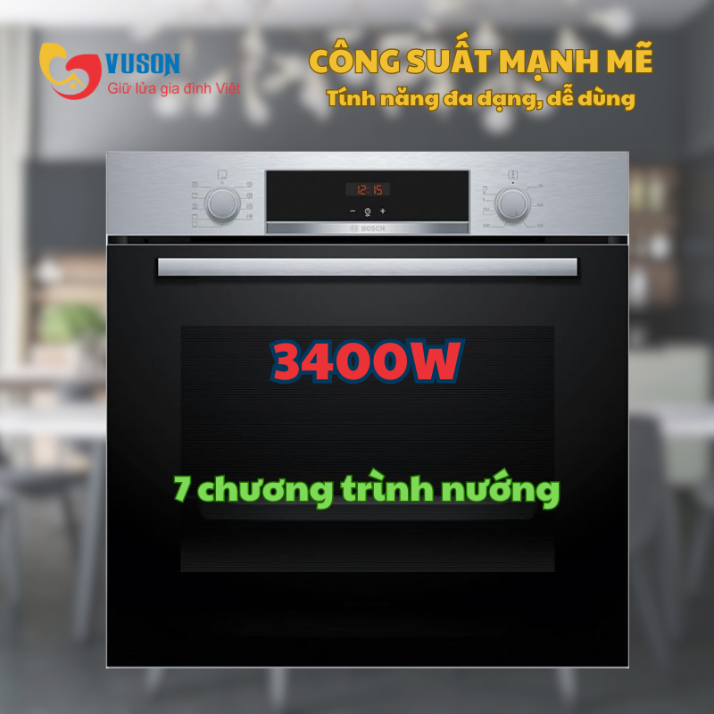 Lò nướng âm tủ Bosch HBA514BS3 71L