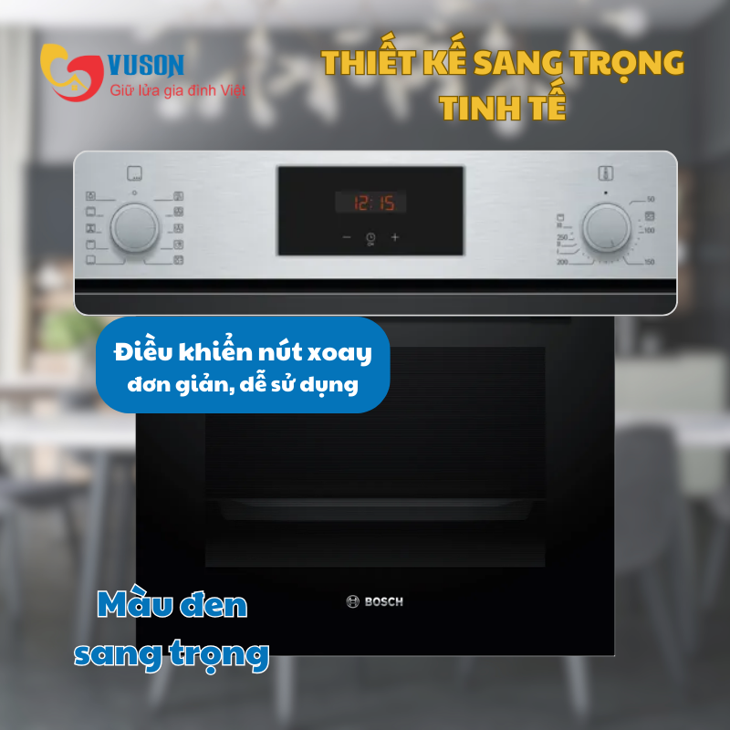 Lò Nướng Âm Tủ Bosch HBF512BS1T 66L Seri 2