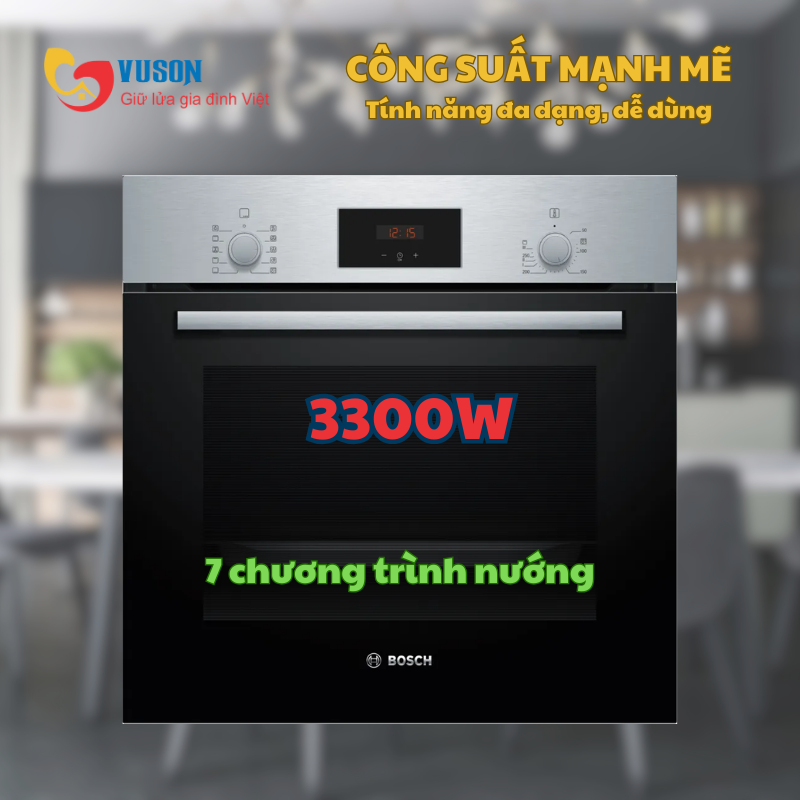 Lò Nướng Âm Tủ Bosch HBF512BS1T 66L Seri 2