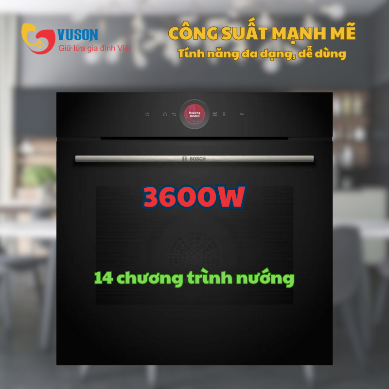 Lò Nướng Âm Tủ Bosch HBG7741B1 Seri 8 Nhiệt Phân
