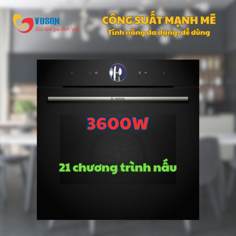 Lò nướng kết hợp hấp Bosch HRG7361B1 Series 8