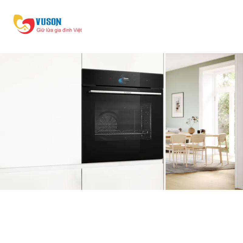 Lò nướng kết hợp hấp Bosch HRG7784B1 Series 8 xuất xứ Đức