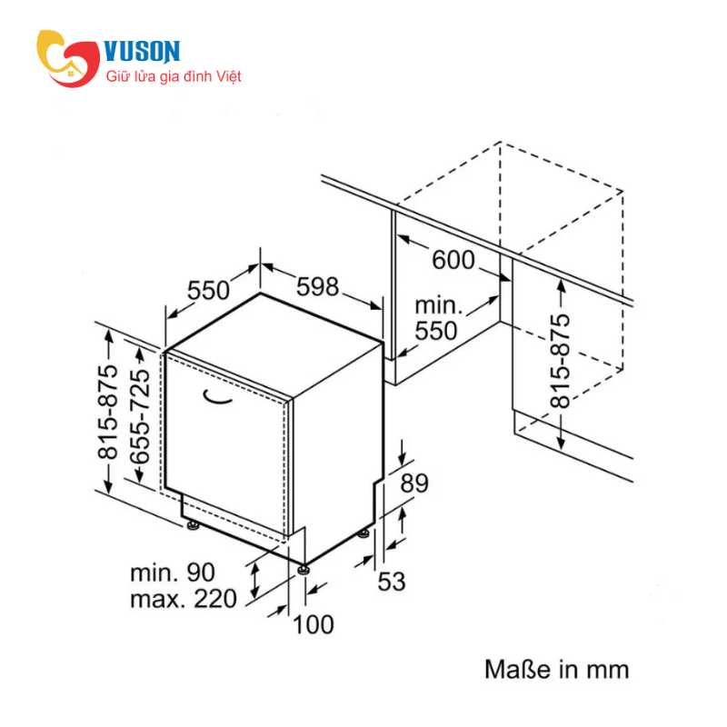 Máy rửa bát Bosch SMD8TCX04E Series 8