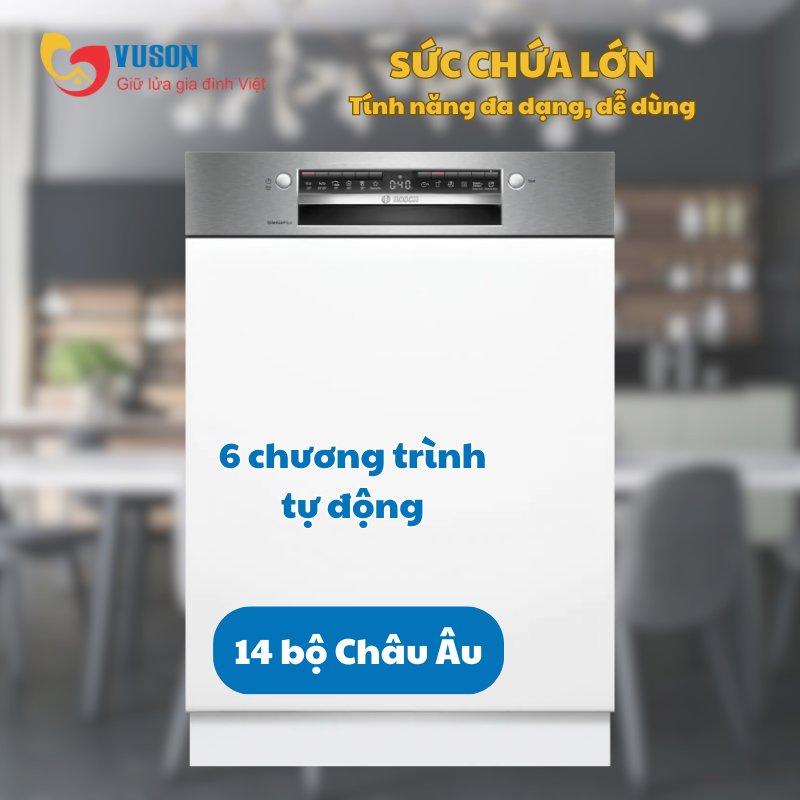 Máy rửa bát Bosch SMI4EVS08E Model 2025