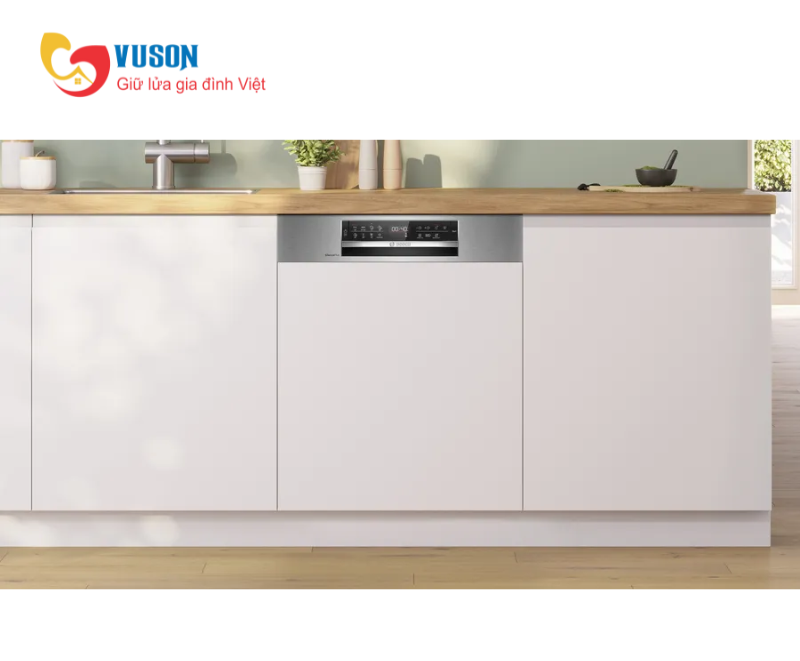 Máy Rửa Chén Bán Âm Bosch SMI6ECS10E Seri 6 Hé Cửa Model 2025