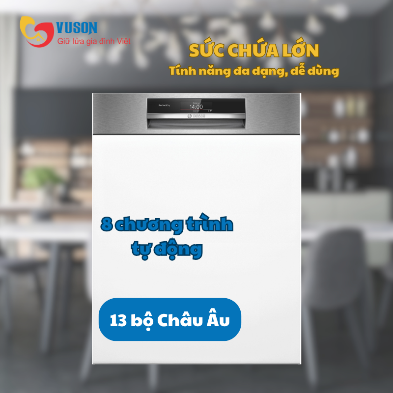 Máy rửa bát Bosch SMI8ZDS81T Series 8