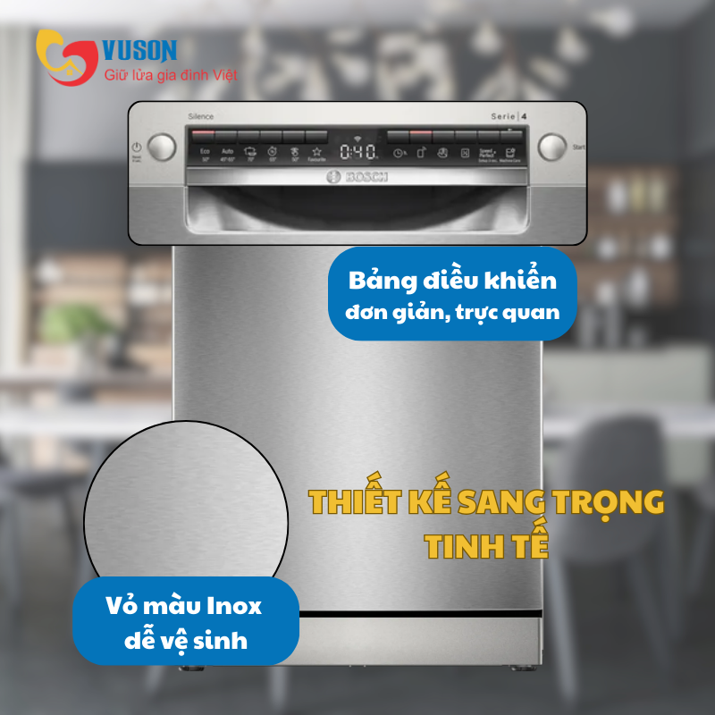 Máy rửa bát Bosch SMS4EVI04E Model 2025