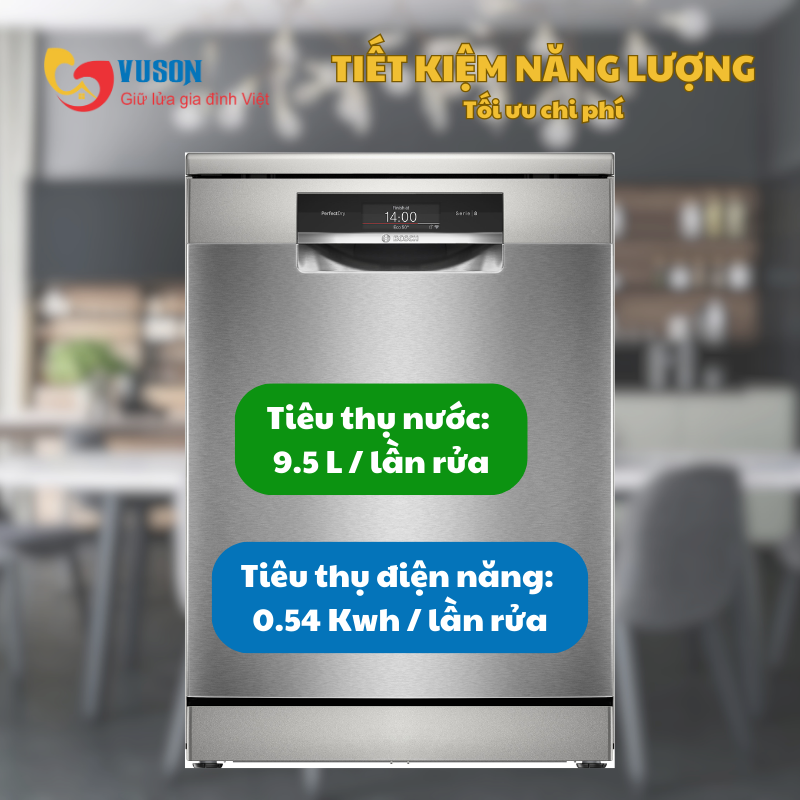 Máy Rửa Chén Bosch SMS8TCI04E Seri 8 Sấy Zeolith Model 2025
